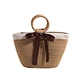 Line Woven Bag Bag Large Capacity Handbag Tote Tote Leisure Seaside Holiday Bucket Bag